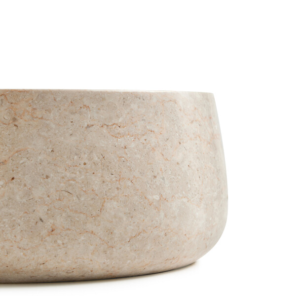 MG VALENCI - Vasque en marbre naturel   FLORES cream   40x40x15 cm - large
