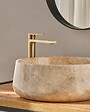MG VALENCI - Vasque en marbre naturel   FLORES cream   40x40x15 cm - vignette