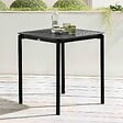 OVIALA - Table carrée de terrasse (70x70cm) noire - Almada - vignette