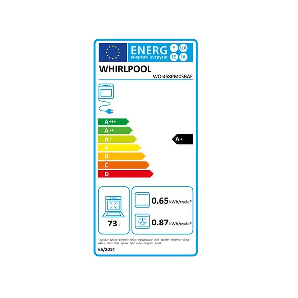 WHIRLPOOL - four intégrable 73l 60cm pyrolyse + hydrolyse - WOI4S8PM0SBAF - large