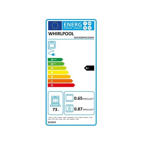 WHIRLPOOL - four intégrable 73l 60cm pyrolyse - WOI4S8PM1SWAF - large