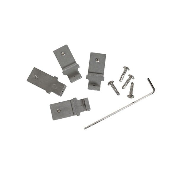 DECKLINEA - Kit Clôture Composite RIO Bronze 11x1,8m - Bois composite & Aluminium - Poteaux sur Platines Gris - Brise vue - large