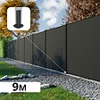 DECKLINEA - Kit Clôture Composite RIO Anthracite 9x1,8m - Bois composite & Aluminium - Poteaux sur Platines Noir - Brise vue - vignette