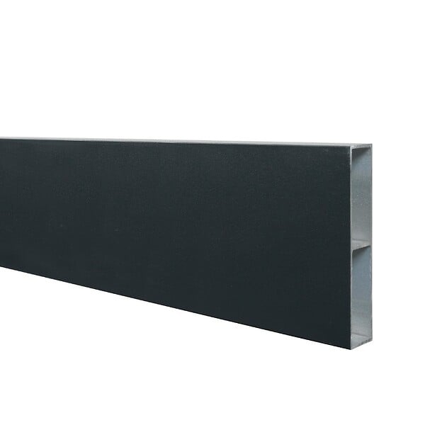 DECKLINEA - Kit Clôture Ajourée Aluminium OLINDA Anthracite 18,33x1,8m Poteaux sur Platines - Dimension des Lames : 21x100x1780 mm - Brise vue - Palissade - large