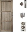 GD MENUISERIES - Porte Coulissante bois Frake 3 Panneaux H204 x L83 cm, serrure condamnation - vignette