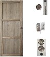 GD MENUISERIES - Porte Coulissante bois Frake 3 Panneaux H204 x L73 cm, serrure condamnation - vignette