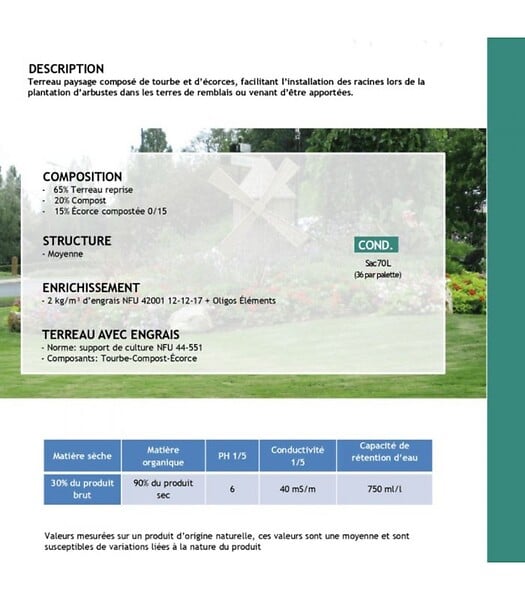 FLORIVERT - Substrat Flori Plantat. MYCOR100 70L enrichi en engrais, pour plantations et rétention d'eau - Florivert NEG01618 - large