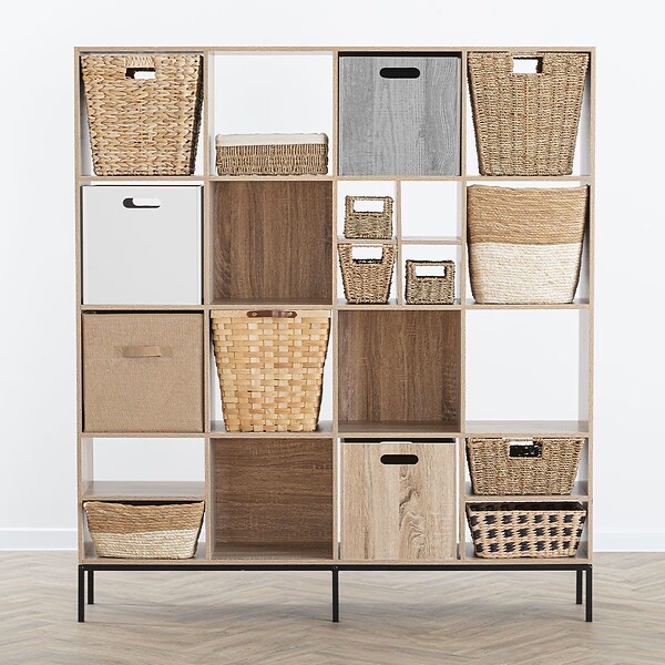 5 FIVE SIMPLY SMART - Boîte de rangement en bois aspect chêne Naturel 31 x 31 cm - large