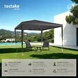 TECTAKE - Pavillon FARAH imperméable avec système enfichable 3x3m gris - vignette