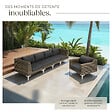 TECTAKE - Ensemble de fauteuils modulaires Rattanset Villanova en aluminium gris anthracite chiné - vignette