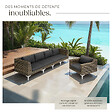 TECTAKE - Ensemble modulaire en rotin Villanova Aluminium, ensemble de 5 canapés 2 places gris anthracite chiné - vignette