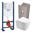 GROHE - Grohe Pack WC Bâti autoportant + WC Swiss Aqua Technologies Infinitio sans bride + Plaque + Set habillage (ProjectInfinitio-2-sabo) - vignette