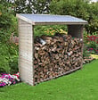 HABRITA - Abri de jardin range-bûches - Bois - 2 stères - 1.22m2 - vignette