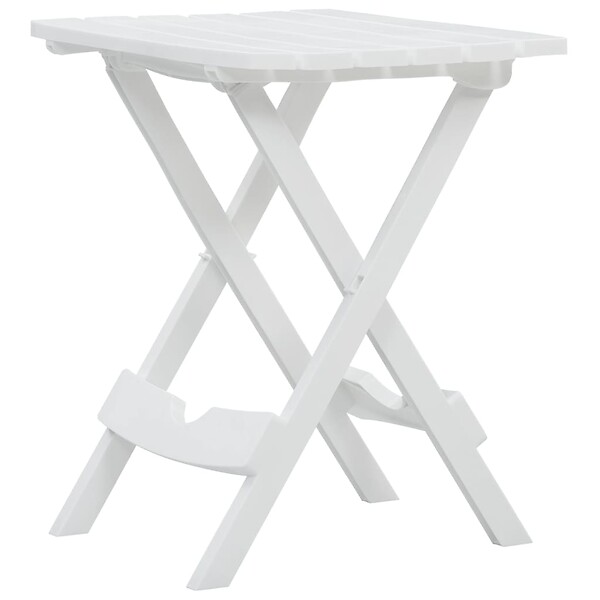 VIDAXL - vidaXL Table pliable de jardin 45,5x38,5x50 cm Blanc - large