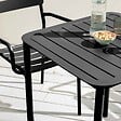 OVIALA - Table carrée de terrasse (70x70cm) noire - Almada - vignette