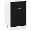 VIDAXL - vidaXL Armoire de plancher à tiroir "Lyon" Noir 50x46x81,5 cm - vignette