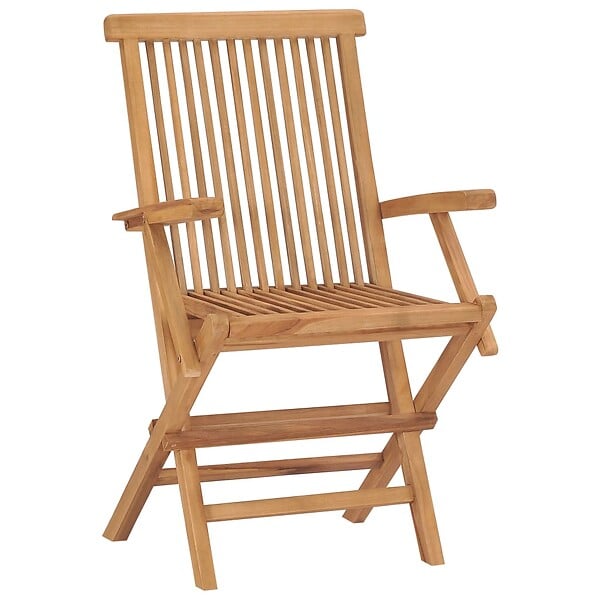 VIDAXL - vidaXL Chaises pliables de jardin lot de 4 Bois de teck solide - large