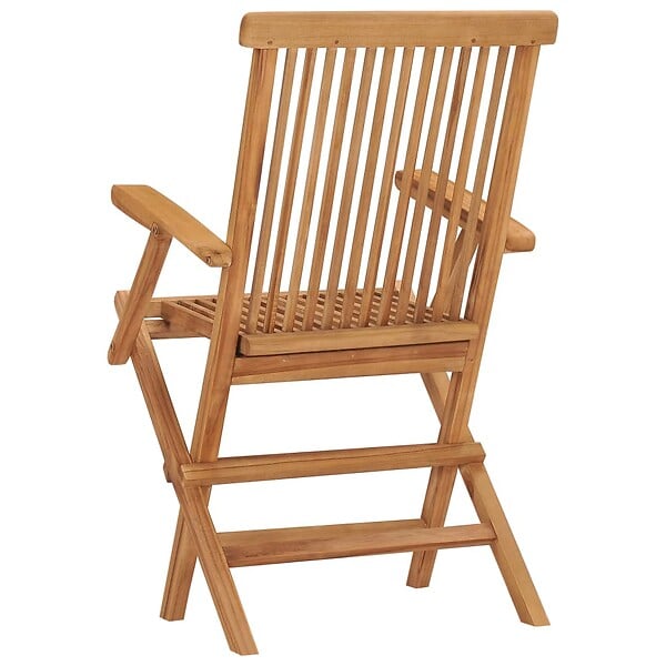 VIDAXL - vidaXL Chaises pliables de jardin lot de 4 Bois de teck solide - large