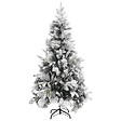 VIDAXL - vidaXL Sapin de Noël à  flocons de neige et pommes de pin 225 cm PVC/PE - vignette
