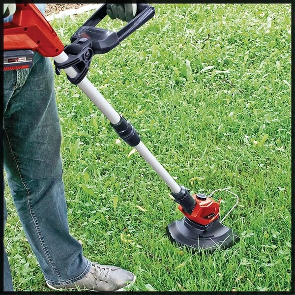 EINHELL - Coupe-bordures GE-CT 18 Li (1x 2,5 Ah) - 18V - tête rotative - poignée réglable - batterie incluse - large