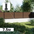DECKLINEA - Kit Clôture Composite sur Muret RIO Bronze 7,5x1,2m - Bois composite & Aluminium - Poteaux sur Platines Noir - Brise vue - vignette