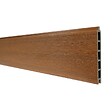 DECKLINEA - Kit Clôture Composite sur Muret CRUZ Teck 9x1,2m - Bois composite & Aluminium - Poteaux sur Platines Gris - Brise vue - vignette
