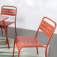 CONCEPT USINE - Lot de 4 chaises salon de jardin repas terracotta BERGAME - vignette