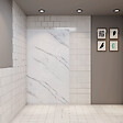 AICA SANITAIRE - La panneau murale de douche style marbré blanc 90x210cm - vignette