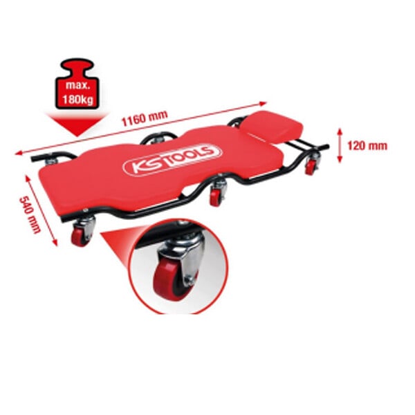 KS TOOLS - Chariot de visite, charge max 180Kg  - KS TOOLS - 500.8003 - large
