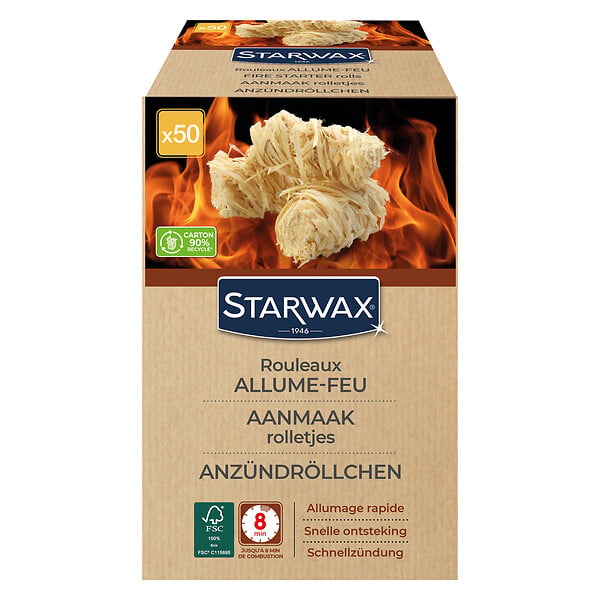 STARWAX - Rouleaux allume feu FSC X50 - large