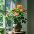 PLANT IN A BOX - Fleur du feu - Set de 2 - Crossandra 'Fortuna' - Hauteur 20-30cm - ⌀13cm - vignette