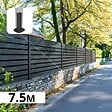 DECKLINEA - Kit Clôture Aluminium Ajourée sur Muret OLINDA Anthracite 7,38x1,2m - Lames ajourées 21x45x1780 mm - Brise Vue - Palissade - vignette