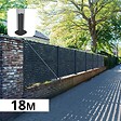 DECKLINEA - Kit Clôture Aluminium Ajourée sur Muret OLINDA Anthracite 18,33x1,2m - Lames ajourées 21x45x1780 mm - Brise Vue - Palissade - vignette