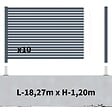 DECKLINEA - Kit Clôture Aluminium Ajourée sur Muret OLINDA Anthracite 18,33x1,2m - Lames ajourées 21x45x1780 mm - Brise Vue - Palissade - vignette