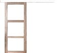 GD MENUISERIES - Porte Coulissante bois Frake Vitrage transparent H204 x L73 cm, rail bandeau blanc - vignette