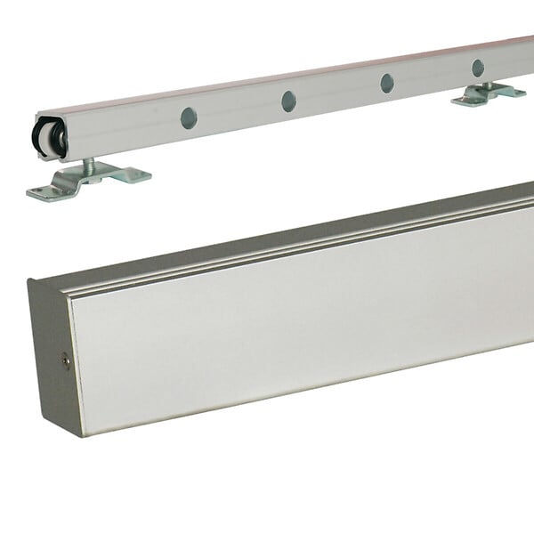 GD MENUISERIES - Porte Coulissante Telia noir 4 panneaux H204 x L83 cm, Rail Alu, Coquilles - large