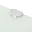 VIDAXL - vidaXL Étagère de coin avec supports chromés Douche chambre Verre Blanc 35x35 cm - vignette