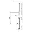 EMUCA - Penderie rabattable pour armoire Sway, 450 - 600mm,  Acier, Aluminium et Plastique, Peint en titane - vignette