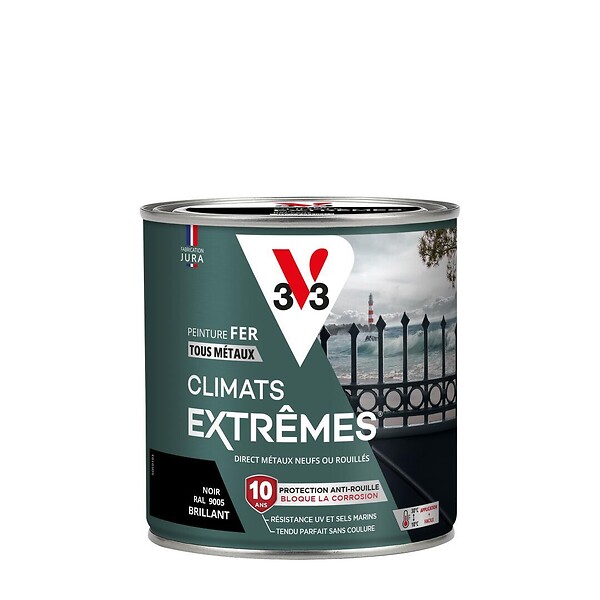 V33 PEINTURE - Peinture fer Climats Extrêmes Brillant Anthracite 0.5l - large