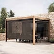 OVIALA - Pergola bioclimatique autoportée et motorisée éclairée 3x4m et 1 store - Kavala - vignette