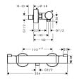 HANSGROHE - Hansgrohe Comfort Mitigeur Thermostatique douche, Bronze brossé (13116140) - vignette