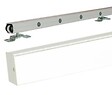 GD MENUISERIES - Porte Coulissante bois Ayous 3 Panneaux H204 x L93 cm, Rail alu Bandeau Blanc, coquilles - vignette