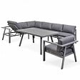 OVIALA - Salon de jardin 8 places en aluminium - Saint Tropez - vignette