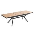 OVIALA - Table de jardin extensible 8 à 10 places en alu et effet bois 250cm - Savannah - vignette