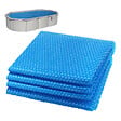 VOUNOT - Bache a bulle piscine 120 microns rectangulaire decoupable 700x400cm bleu - vignette