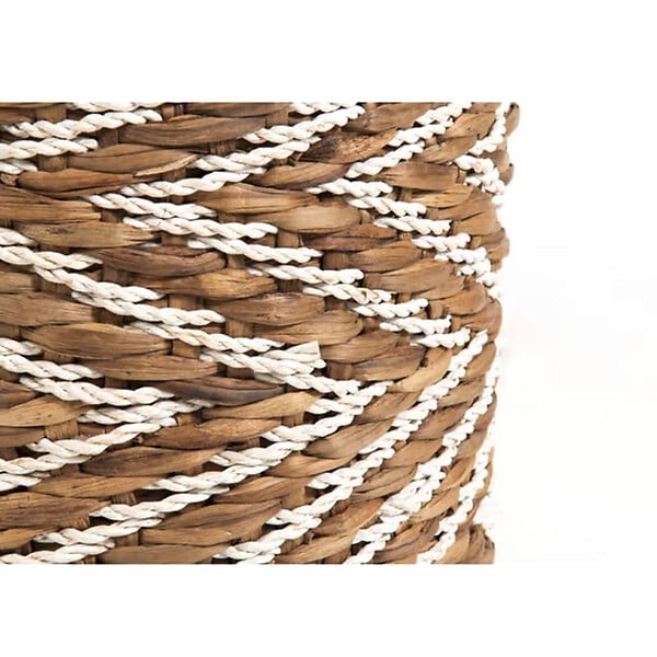 M.CEZARE - Panier souple Elise - 35 x 35 x 35 cm - taille L - jute - motifs chevrons - large