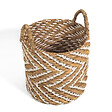M.CEZARE - Panier souple Elise - 35 x 35 x 35 cm - taille L - jute - motifs chevrons - vignette