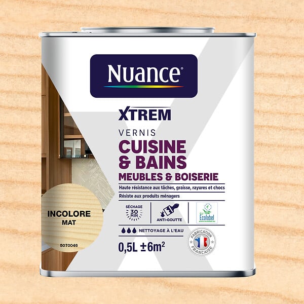 NUANCE - Vernis cuisine et bains incolore mat 0,5 L - large
