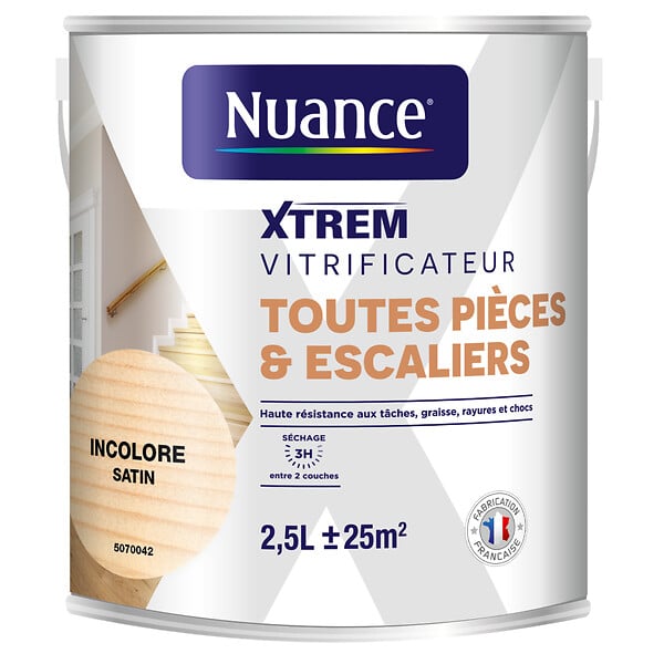 NUANCE - Vitrificateur résistance extrême incolore satin 2,5 L - large