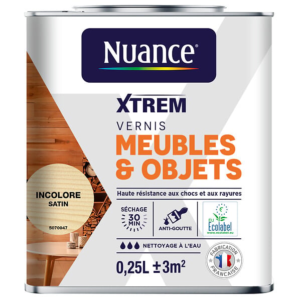 NUANCE - Vernis meubles et objets incolore satin 0,25 L - large